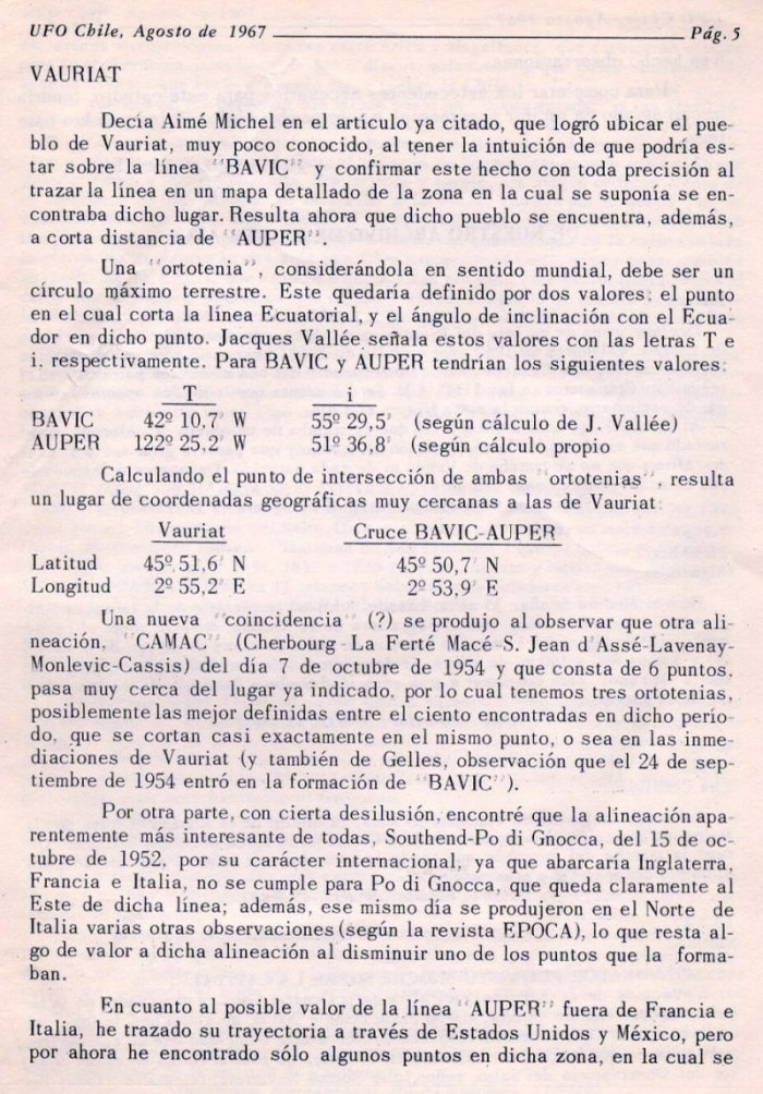 UFO Chile No. 1 page 5, August 1967
